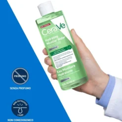 Acqua Micellare Idratante CeraVe detergente viso, 400ml