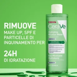 Acqua Micellare Idratante CeraVe detergente viso, 400ml