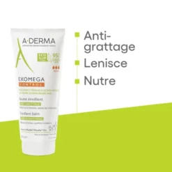 A-Derma Exomega Control Balsamo Emolliente Anti-grattage 200ml,Lenisce la sensazione di prurito, Pelle secca a tendenza atopica