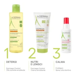 A-Derma Exomega Control Crema emolliente Anti-grattage 200ml, Lenisce la secchezza, gli arrossamenti e riduce le sensazioni di prurito, Pelle secca a tendenza atopica