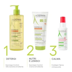 ADERMA EXOMEGA DUO IGIENE ECOPACK 1 RICARICA ADERMA EXOMEGA OLIO 500 ML + 1 ADERMA EXOMEGA CONTROL OLIO 500 ML