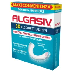 ALGASIV ADESIVO PER PROTESI DENTARIA INFERIORE 30 PEZZI
