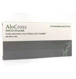 ALOCROSS SOLUZIONE OFTALMICA ACIDO IALURONICO CROSS-LINKATO 0,2% E ALOE VERA 15 MONODOSE DA 0,35 ML