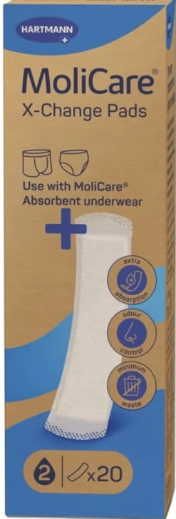 ASSORBENTE MONOUSO INTERCAMBIABILE MOLICARE X CHANGE PADS 20 PEZZI