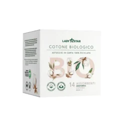 Assorbenti anatomici Ladystar in cotone bio, 14 pezzi