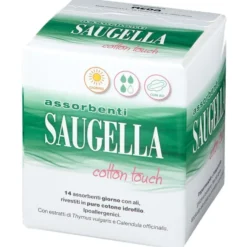 Assorbenti giorno Saugella Cotton Touch con ali, 14 pezzi