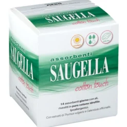 Assorbenti giorno Saugella Cotton Touch con ali, 14 pezzi
