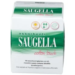 Assorbenti giorno Saugella Cotton Touch con ali, 14 pezzi