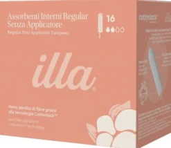 Assorbenti interni Illa Regular in cotone bio, 16 pezzi