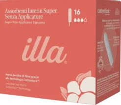 Assorbenti Interni Illa Super in cotone bio, 16 pezzi