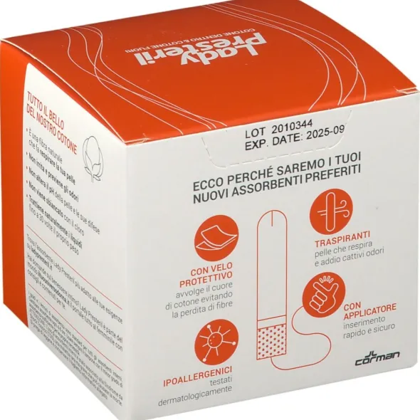 Assorbenti Interni Lady Presteril Normal in Cotone, 16 pz