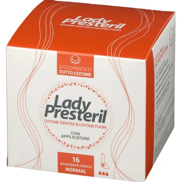 Assorbenti Interni Lady Presteril Normal in Cotone, 16 pz