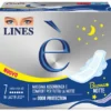 Assorbenti Lines E' Notte con ali per flusso abbondante, 7pz