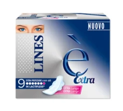 Assorbenti Lines È Extra con ali in Lactifless, 9 pezzi