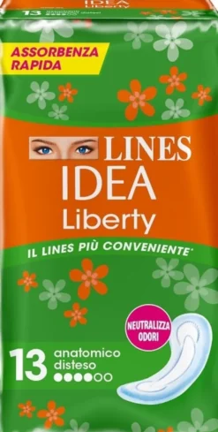 Assorbenti Lines Idea Liberty anatomici, 13 pezzi