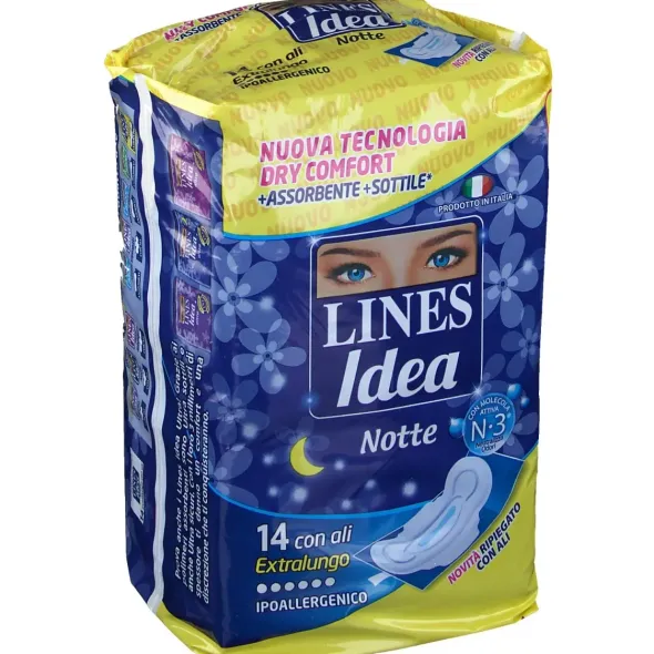 Assorbenti Lines Idea Notte con ali, 14 pezzi