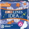 Assorbenti Lines Idea Ultra Notte con ali, 8 pezzi