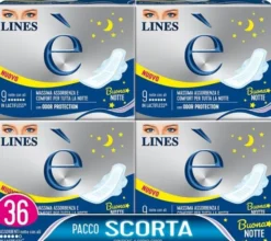Assorbenti Lines È Notte con Ali, confezione 4x36 pezzi