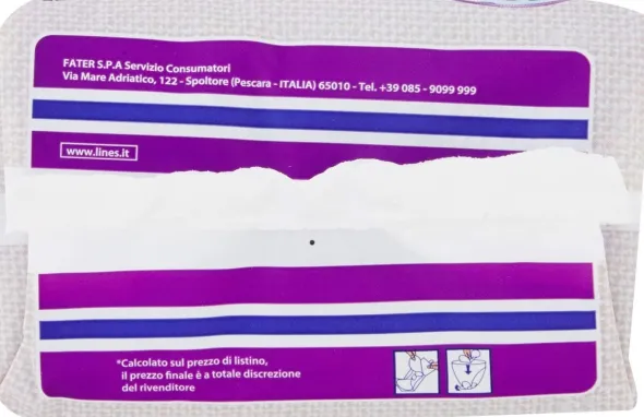 Assorbenti Lines Petalo Blu Lunghi con ali, 10 pezzi