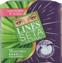 Assorbenti Lines Seta Ultra anatomici, 16 pezzi