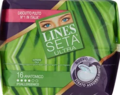 Assorbenti Lines Seta Ultra anatomici, 16 pezzi