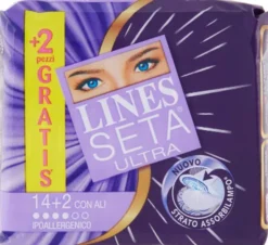Assorbenti Lines Seta Ultra con ali, 16 pezzi