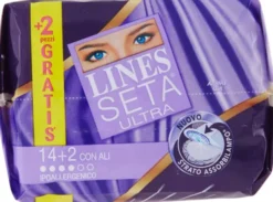 Assorbenti Lines Seta Ultra con ali, 16 pezzi