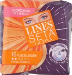 Assorbenti Lines Seta Ultra flussi leggeri, 16 pezzi