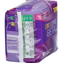 Assorbenti Lines Seta Ultra Lungo con ali, 9 pezzi