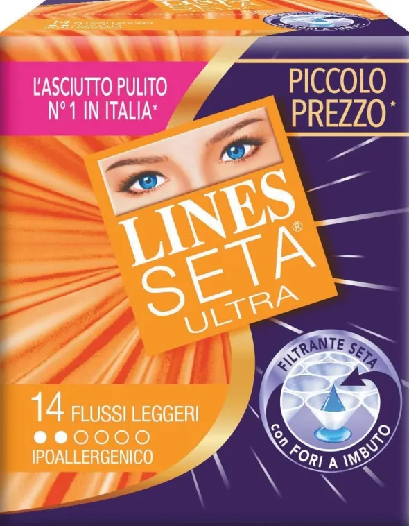 Assorbenti Lines Seta Ultra per flussi leggeri, 14 pezzi