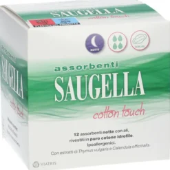 Assorbenti Notte Saugella Cotton Touch in Cotone, 12 Pezzi