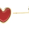 ATELIER 163 ORECCHINO CUORE SMALTATO ROSSO