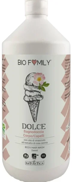 Bagnodoccia Dolce Bio Family corpo e capelli, 1000ml