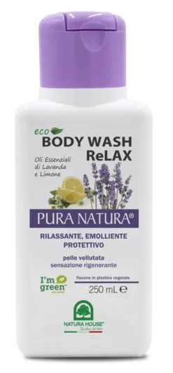 Bagno Doccia EcoBody Wash Relax con aloe e lavanda, 250ml