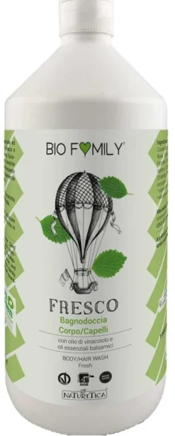 Bagnodoccia Fresco Bio Family corpo e capelli, 1000ml