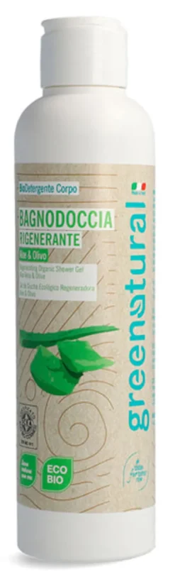 Bagnodoccia Greenatural Aloe & Olivo rigenerante, 250ml
