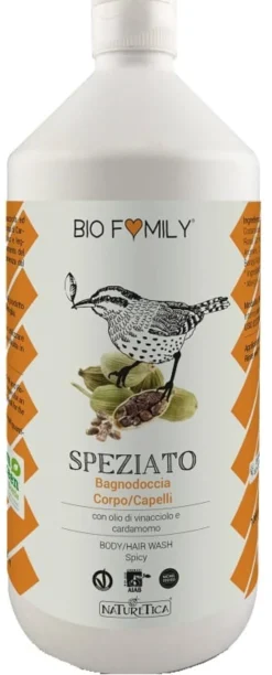 Bagnodoccia Speziato Bio Family corpo e capelli, 1000ml