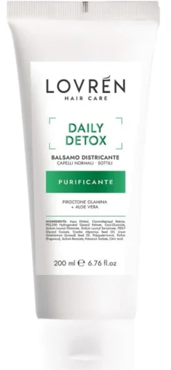 Balsamo districante Lovren Hair Daily Detox, effetto purificante