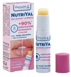 Balsamo Labbra Nutriyal con Acido Ialuronico e Babassu