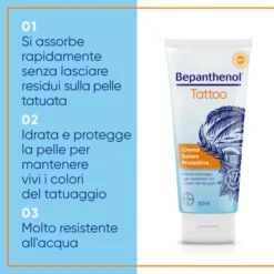 BEPANTHENOL TATTOO CREMA SOLARE PROTETTIVA SPF50+ 50 ML