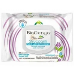 BIOGENYA OED SALVIETTINE STRUCCANTI IN COTONE LATTE PELLI NORMALI 20 PEZZI