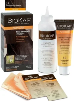 BIOKAP NUTRICOLOR 6,3 BIONDO ORO SCURO TINTA TUBO + FLACONE