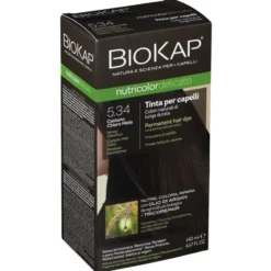 BIOKAP NUTRICOLOR DELICATO 5,34 CASTANO CHIARO MIELE TINTA TUBO + FLACONE