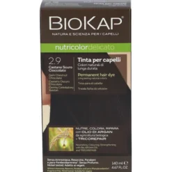 BIOKAP NUTRICOLOR DELICATO 2,9 CASTANO SCURO CIOCCOLATO TINTA TUBO + FLACONE