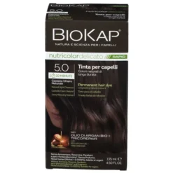 BIOS LINEBIOKAP NUTRICOLOR DELICATO RAPID TINTA 5,0 CASTANO CHIARO NATURALE 135 ML