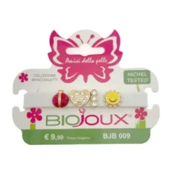 BJB009 BRACCIALE SILIC BIANCO GOLD PLATED