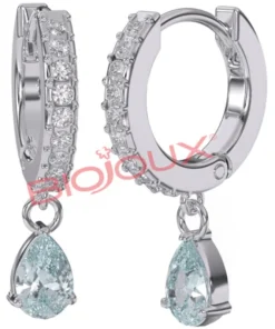 BJT318 ORECCHINI INES AQUA STAINLESS STEEL