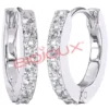 BJT727 ORECCHINI WHITE CRYSTAL STAINLESS STEEL