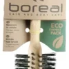 BOREAL SPAZZOLA CAPELLI RULLO GRANDE LEGNO NATURALE SETOLE NATURALI