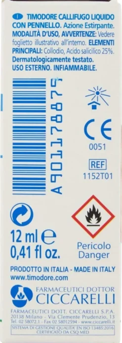 CALLIFUGO CICCARELLI LIQUIDO CON PENNELLO PER RIMOZIONE CALLLI 12 ML
